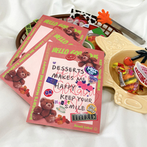 BlankLabel Hug bear note book 70 pages design ins girl heart note hand account material