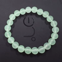 S473 светло -зеленый халцедон один круг 8 мм