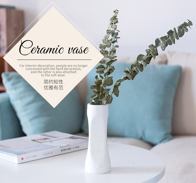 Sứ trắng sứ cắm hoa trang trí nhà trang trí gốm sứ men bình nhỏ Guanyin chai cho Phật Zen bình - Trang trí nội thất trang trí phòng khách đơn giản
