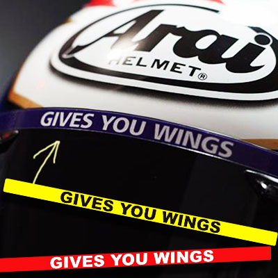 Marc Marquez Marquis with the same motorcycle helmet lens sticker personality reflective letters applique-Taobao