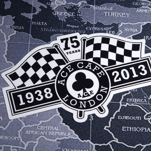 Cloud-created car sticker Ace Cafe 75 Anniversary retro retrofit sticker motorcycle stickers waterproof reflective sticker-Taobao