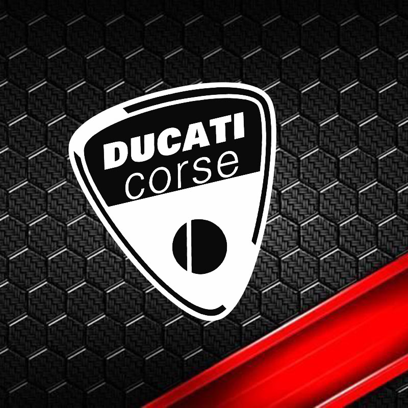 Dukadi DUCATI BLACK AND WHITE Motorcycle Sticker helmet sticker body Scratched Shield for Scratch-resistant Reflective-Taobao