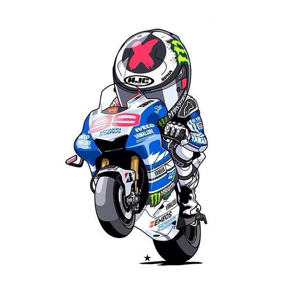 Yunchuang car stickers Motorcycle modified waterproof reflective patch flower cartoon racer Moto GP 99 modified reflective