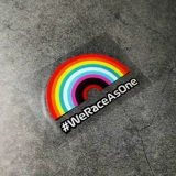 Радужная безопасная водостойкая светоотражающая милая наклейка, популярно в интернете