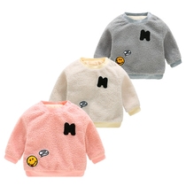 (Broken code clearance) baby outside suit male spring and autumn winter clothes plus velvet thick warm baby child coat