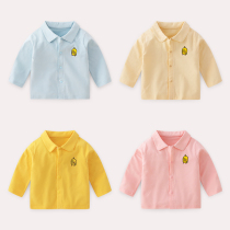 (Broken code clearance) male baby spring and autumn base shirt cotton new girls tide Net red baby shirt