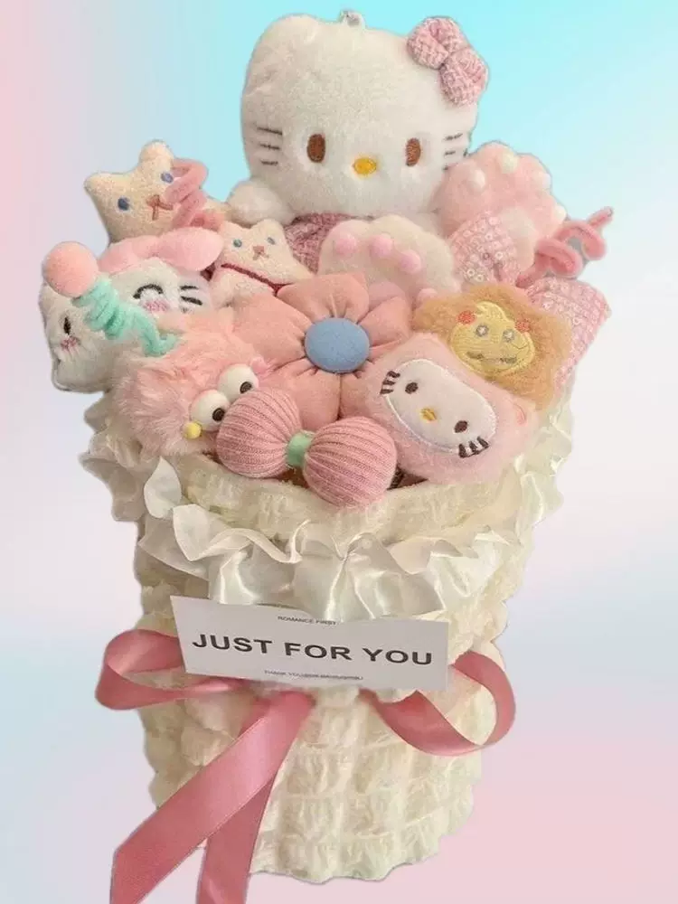 Подарки на день рождения для девушек, мультяшные букеты Hello Kitty, Hello Kitty Kurome, подарки для парней и девушек