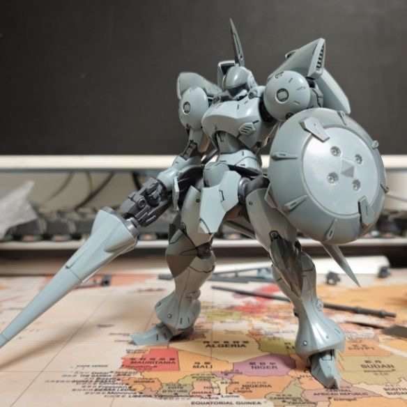  酋长大陆 阿克塔恩(青骑)拼装可动模型 国创拼装144青色黑色