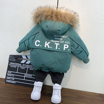 Boys cotton clothes foreign baby winter clothes 2021 new small children cotton padded jacket warm thick coat children down cotton clothes