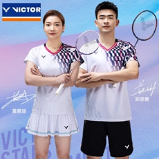 товар из китая victor威克多胜利国际球员签约大赛款羽毛球服针织速干运动t50001