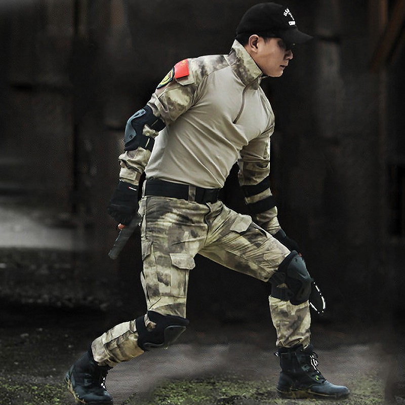 Battle Wolf same Spring Summer Outdoor Long sleeves CP camouflate frogs served male military training instructors Tactical suit Female CS abrasion resistant