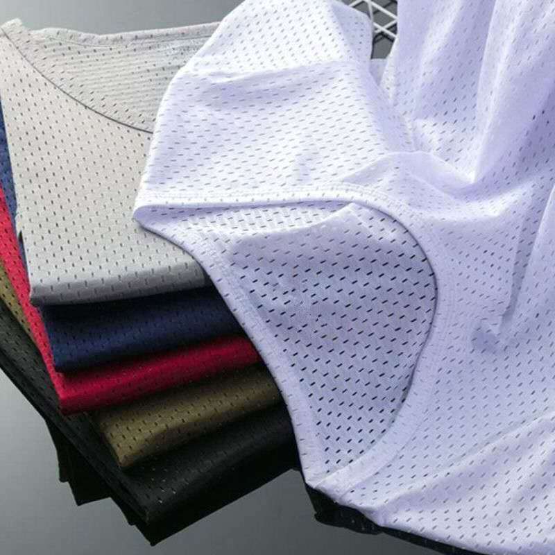 Men's Ice Silk Short-Sleeve T-Shirt, Trendy Hollow-Out Slim Fit, Quick-Drying Summer Half-Sleeve Tee, Loose Mesh Sports Undershirt Men's Ice Silk Short-Sleeve T-Shirt, Trendy Hollow-Out Slim Fit, Quick-Drying Summer Half-Sleeve Tee, Loose Mesh Sports Undershirt