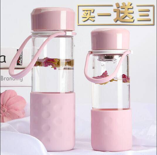 Rich Light Water Glass Lady Glass Cup Thickened Transparent Tea Cup Flower Tea Cup Filter Portable Handle Hot Water Resistant Cup