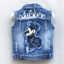 Boy vest thin spring and autumn little girl baby denim vest 2 coat 3 young children 4 Korean version 5 waistcoat 6 years old