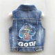 Áo vest nam mùa xuân và mùa thu denim bé gái mùa xuân và mùa thu 2 áo 3 trẻ em 4 phiên bản Hàn Quốc phần mỏng 7 tuổi 5 áo vest vai thủy triều 6 áo gile thu đông cho bé trai