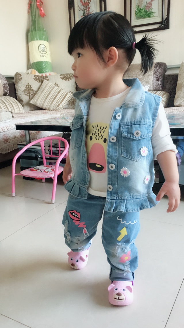 Trẻ em denim vest của phụ nữ vest 2018 mới của Hàn Quốc phiên bản của mùa xuân và mùa thu áo nam bé công chúa vest vest con