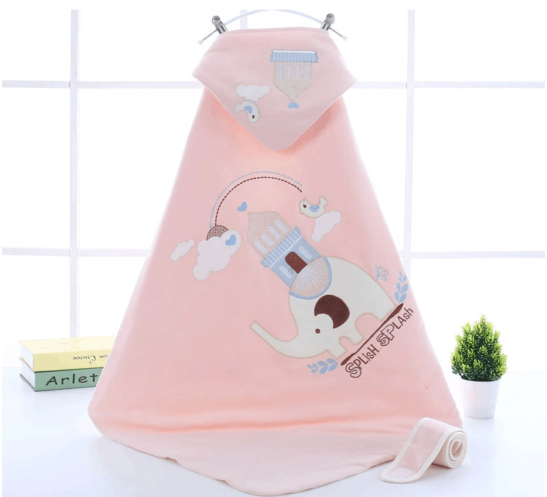 Newborn baby spring and autumn cotton blanket newborn baby blanket plus cotton quilt 90*90CM anti-startle wrap towel