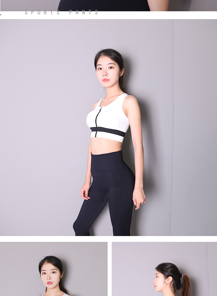 Châu Âu và Mỹ khô nhanh dây kéo thể thao áo ngực đẹp chống sốc chạy đồ lót yoga thoáng khí đàn hồi không có vòng thép thép - Đồ lót thể thao áo quần tập gym