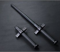 Mechanical stick with hand guard can stop knife swing stick metal rotating telescopic stick one-key stab three-section stick