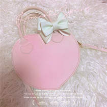 Milk tea Bear * original design peach oolong cute light color bag can be equipped with jk and lo versatile Daily