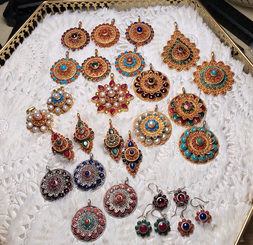 Домашние пятно серебряных ювелирных украшений Специальная стрельба из чистого ручной работы в Непала Индия Дизайн Экзотический стиль