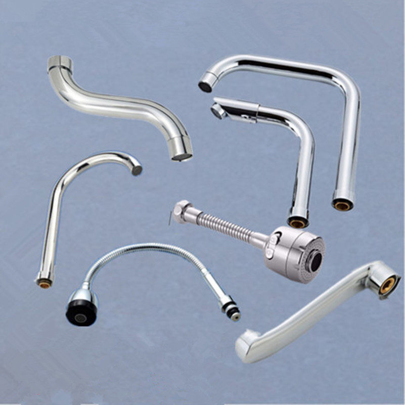 Kitchen tap water outlet pipe 24mm large siphon swivel water pipe tap accessories 6 sub-screw cap siphon