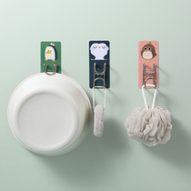 3 Fitted Face Basin Shelf Hooks Powerful Viscose Free of perforated wall-mounted wall Kitchen Sticky Hook Load-bearing rack