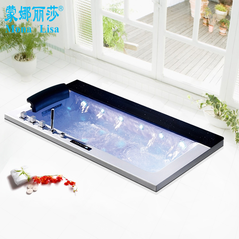 Mona Lisa bathroom home embedded surf massage double mandarin duck bubble bath fun small thermostatic bathtub