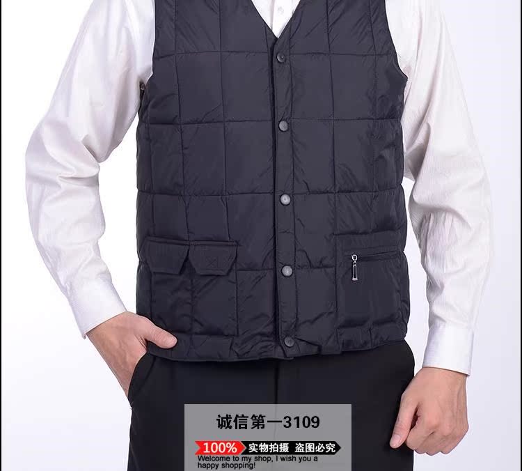 Giải phóng mặt bằng đặc biệt áo vest mùa thu và mùa đông xuống áo vest nam vest nam cổ chữ V mặc quần áo độn bông áo ba lỗ trắng