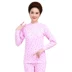 Quần áo trung niên và mùa thu, áo lót nữ bằng vải cotton nhiệt, áo len cotton cổ cao trung niên, áo một mảnh