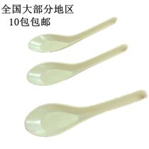 Disposable spoon Packaged takeaway fast food spoon Transparent yellow plastic spoon spoon tableware spoon Commercial spoon
