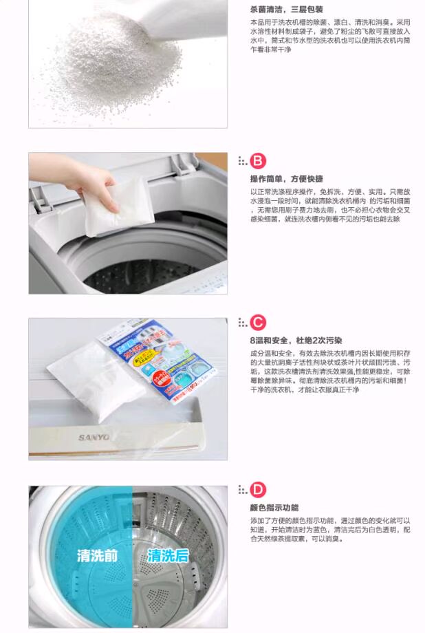 Trống Nhật Bản máy giặt bể sạch hơn xi lanh bên trong mạnh mẽ đại lý làm sạch bánh xe sóng tự động - Trang chủ tẩy gạch nhà tắm