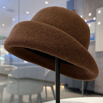 Selected quality australian wool high-end roll-top hat