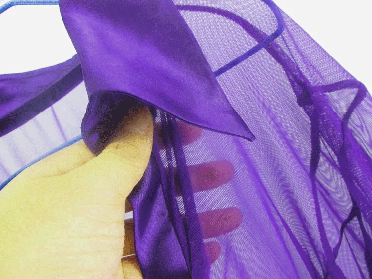Áo sơ mi dài tay gợi cảm đầy đủ trong suốt nữ mùa hè mỏng người lớn đồ ngủ nóng cỡ lớn MM có thể mặc bộ thu đông đẹp cho nữ