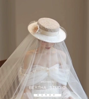 Bertha Design French New Product Британский стиль кружевная кружевная марля для невесты белая пример с высоким уровнем фотоэбраса