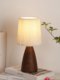 Wabi-Sabi Pleated Table Lamp Bedroom Ceramic Wood Grain High-End Night Light Warm and Romantic Home Decoration Atmosphere Bedside Lamp