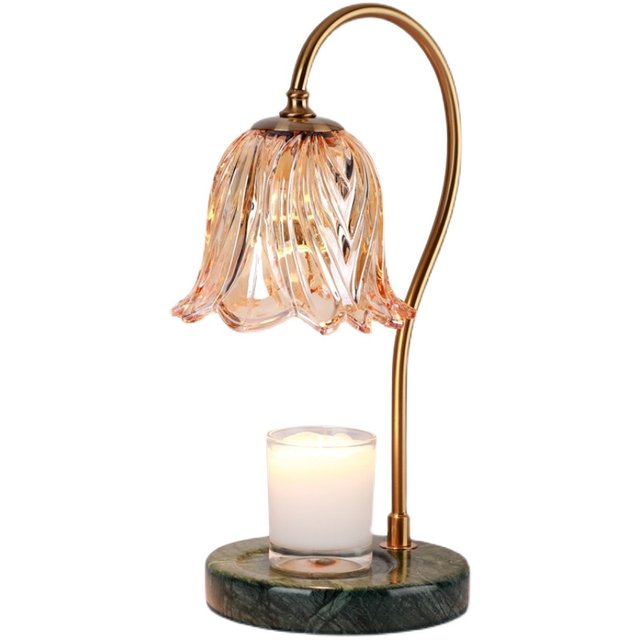 Melting Wax Lamp, Candle Lamp, Lily of the Valley Aromatherapy Melting Wax Lamp, ins Marble Melting Candle Lamps, Crystal Aromatherapy Lamp, Bedroom Sleep Aid