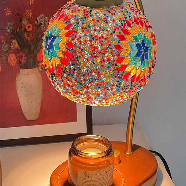 American retro aromatherapy lamp melted wax table lamp warm and romantic bedroom bedside melted candle atmosphere lamp birthday gift for girls