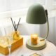 Cream medieval style bedside table lamp, candle lamp, timed eggshell wax melting lamp, gift recommendation, melting candle lamp, diffuser lamp