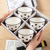 Сине-белый керамический комплект для домашнего использования, посуда для еды, подарочная коробка, подарок на день рождения