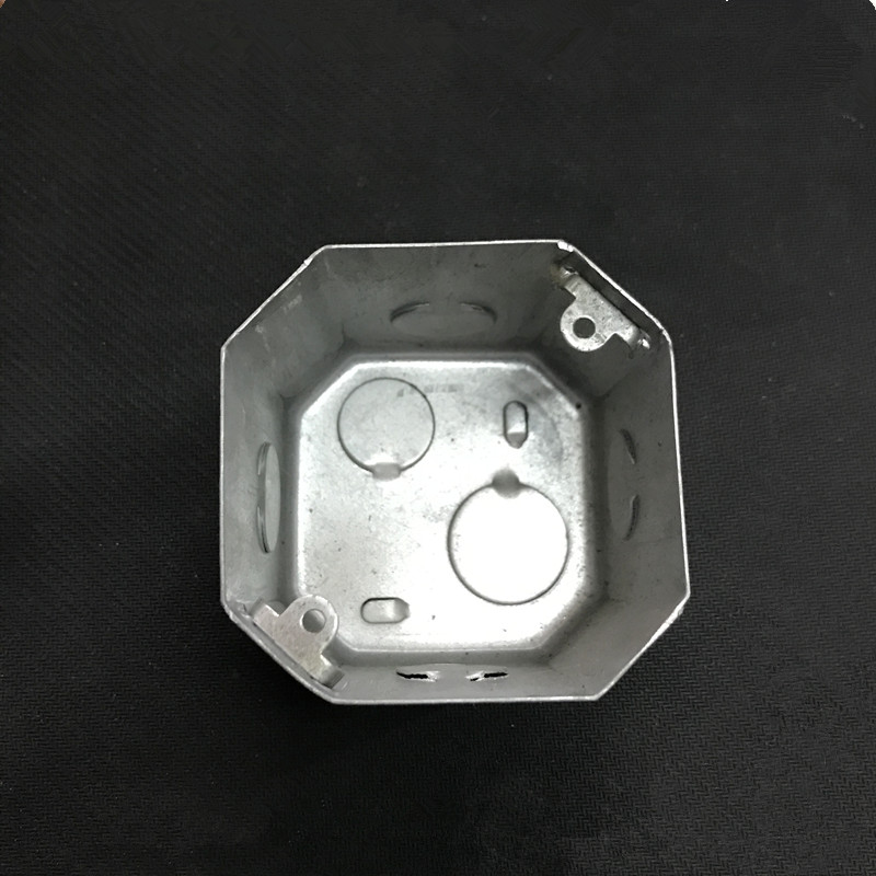 Metal lamp holder box junction box 86 type Tin box anise box with embedded box iron