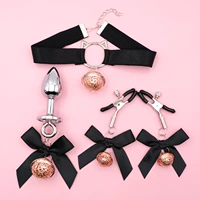 Воротник+Lact Clip+обычная анальная заглушка [золото]