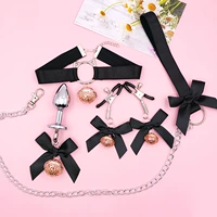 Круг+клип+обычный анальный [золотой]+веревка