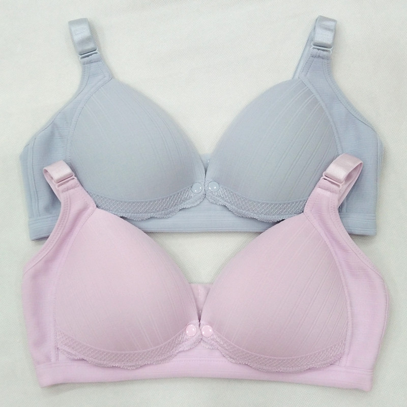 Xiaqi nursing bra Front open buckle type non-steel ring gathered anti-sagging pregnancy maternity underwear Nursing bra