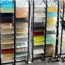 Recommended decorative original design landmark hotel partitions office building apartments and other artistic corrugated hot-melt wired glass