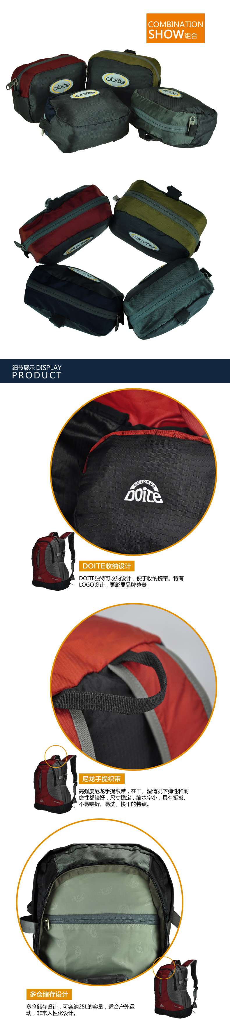 Sacoche pour vélo mixte DOITE - Ref 2219862 Image 9