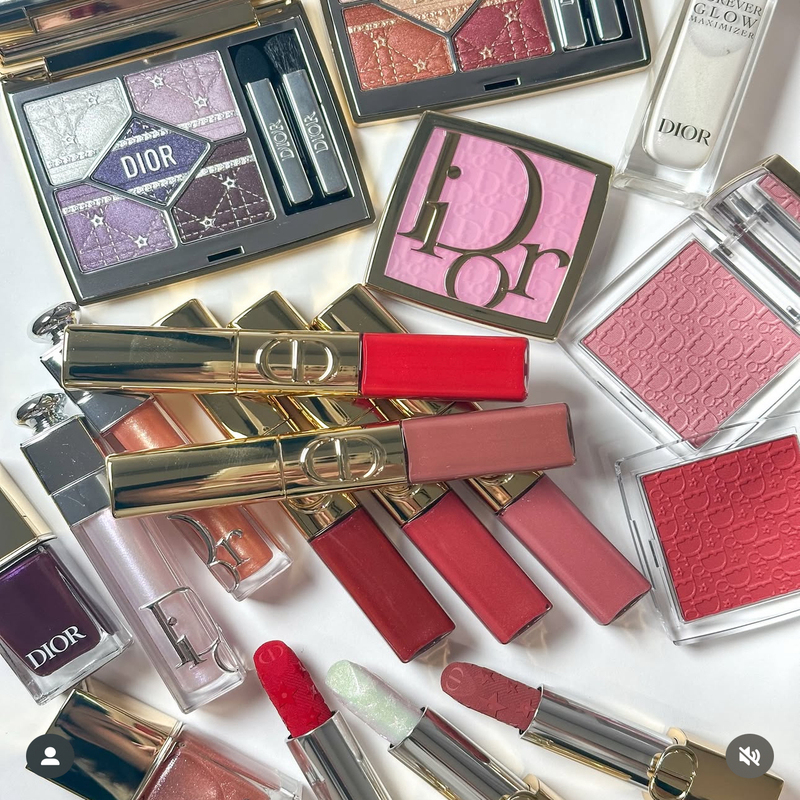 Japanese Store Dior 2025 Christmas Makeup Five-Color Eyeshadow 639 912 Double-Ended Lip Gloss 100 220