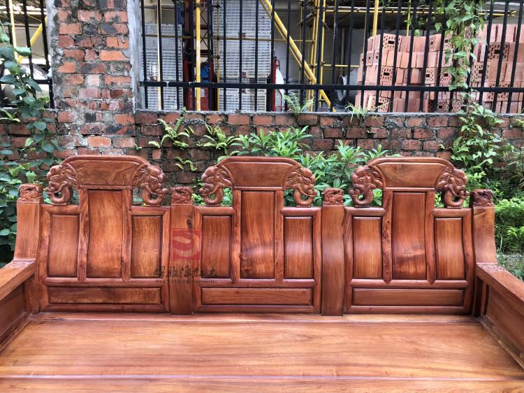 Bộ bàn ghế gỗ gụ Bộ bàn ghế gỗ hồng mộc Miến Điện Bộ bàn ghế gỗ hồng mộc 113 - Bộ đồ nội thất giường ngủ gỗ