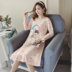 Mùa thu và mùa đông của phụ nữ dài tay cotton đêm cotton Sinh viên tươi Hàn Quốc lỏng lẻo nhà cỡ lớn phụ nữ mang thai dễ thương công chúa mặc đầm nữ đẹp Đêm đầm