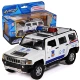 Mô hình xe hợp kim Caipo 1:32 Xe cảnh sát Hummer xe cảnh sát an ninh xe hơi âm thanh và ánh sáng kéo trở lại có thể mở cửa xe đồ chơi trẻ em - Chế độ tĩnh